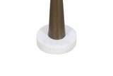 Delgado - Accent Table - Antique Brass / White Marble