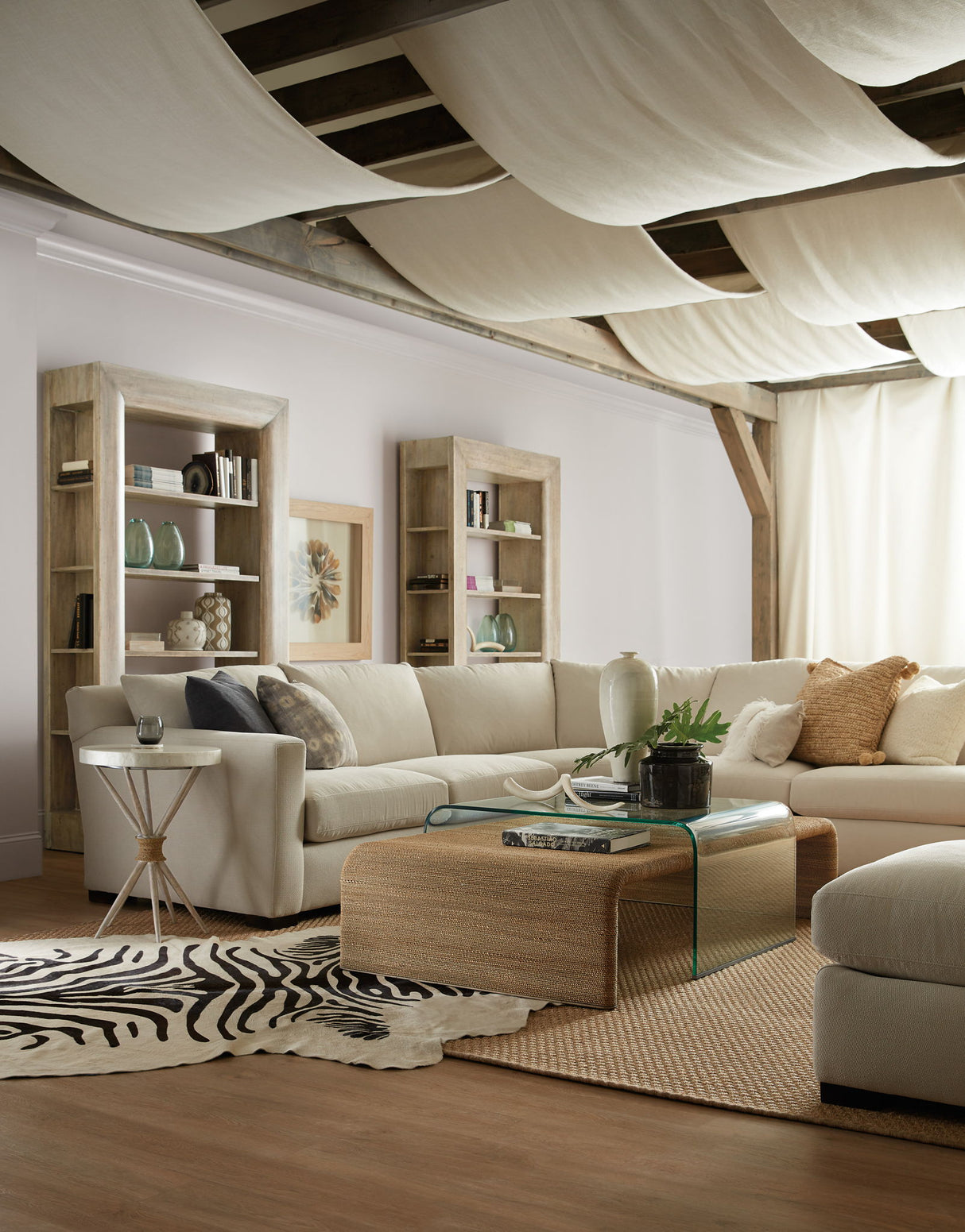 American Life Amani - Rope And Glass Cocktail Table