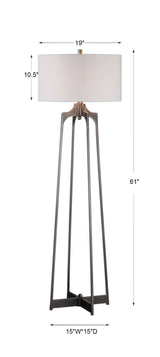 Adrian - Modern Floor Lamp - Pearl Silver