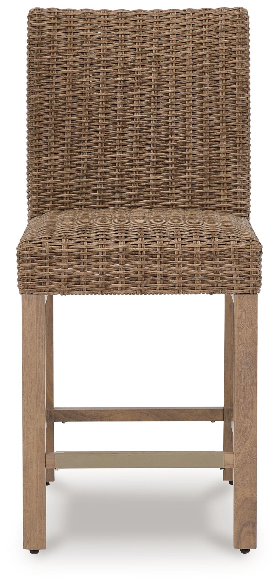 Walton Bridge - 5 Pc. - Square Bar Table W/Fire Pit, 4 Barstools - Driftwood