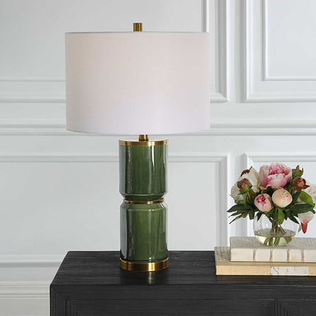 26" Table Lamp - Dark Green