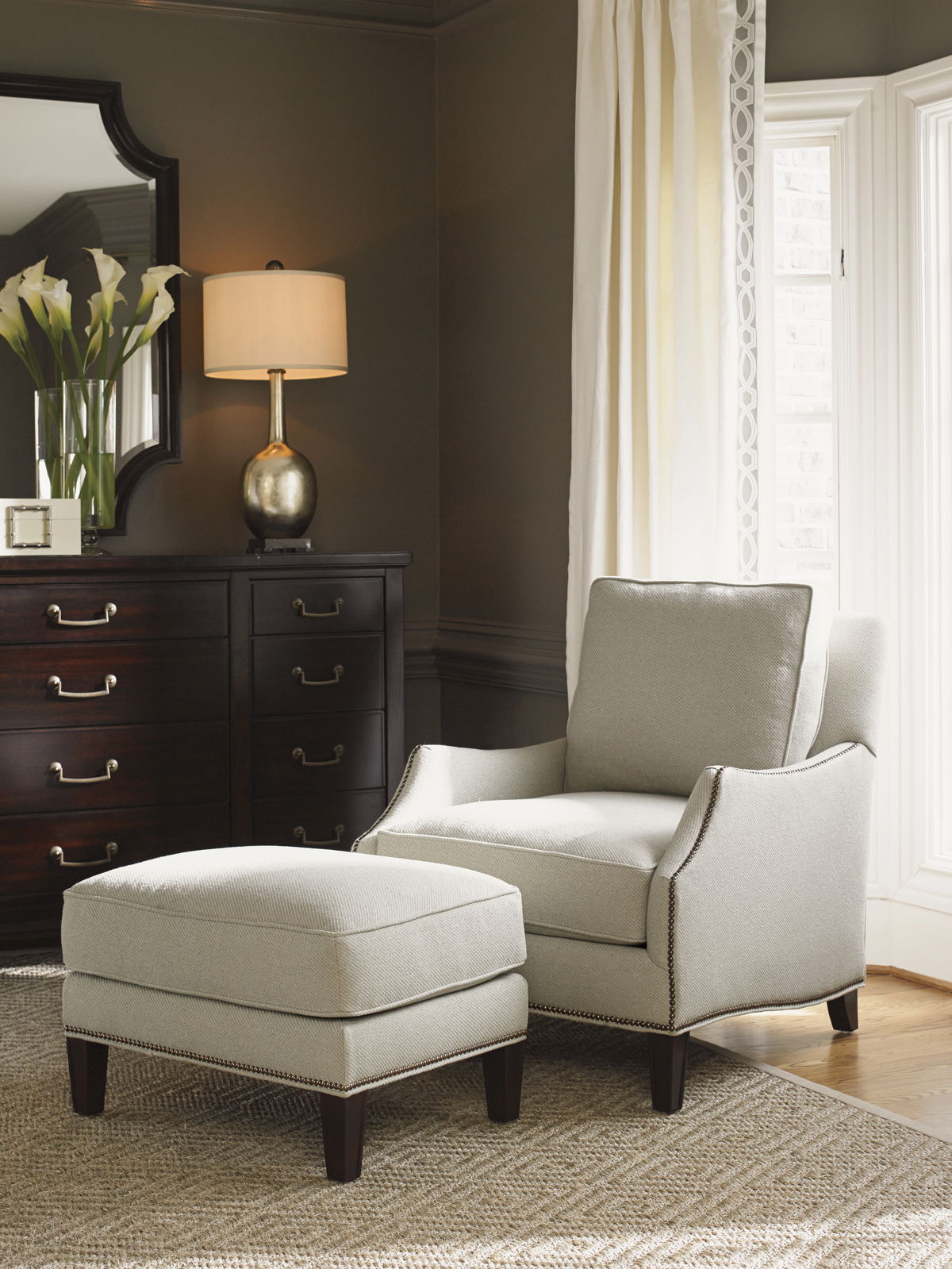 Kensington Place - Catalina Rectangular Mirror - Dark Brown