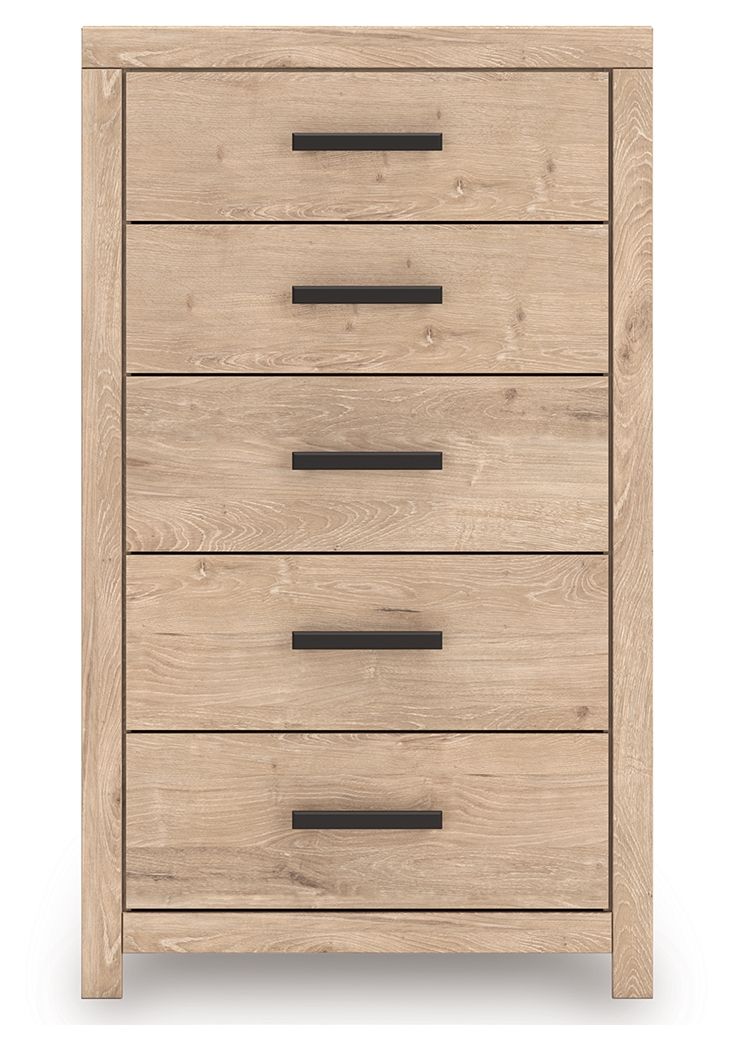 Sanginlane - Five Drawer Chest - Tan