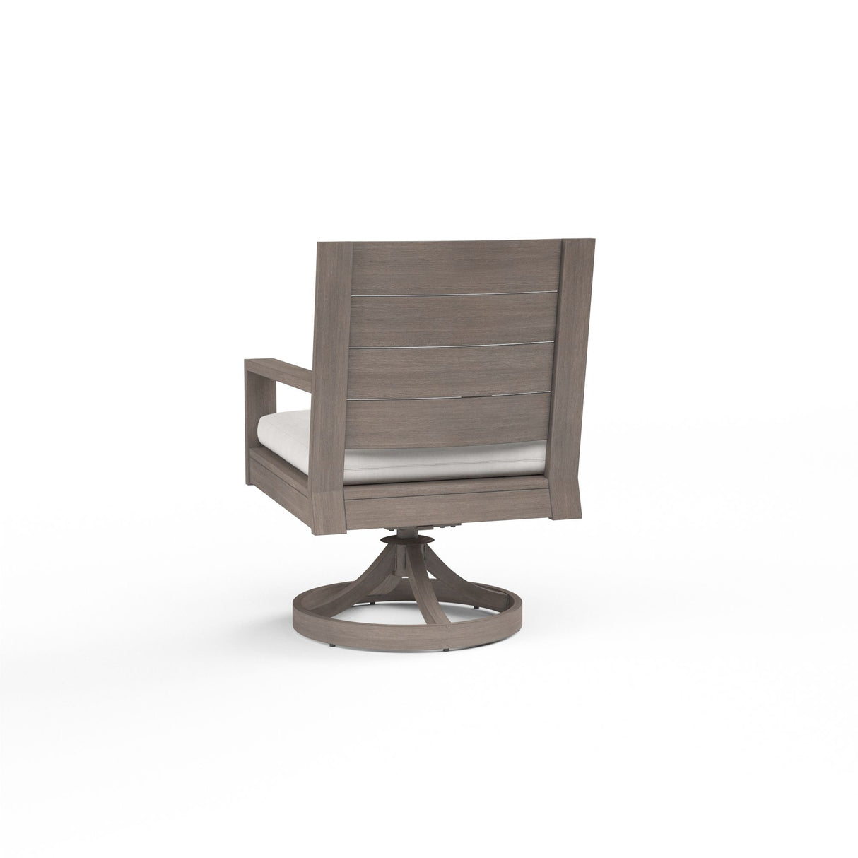 Laguna - Swivel Dining Chair, No Welt - Canvas Flax / Gray