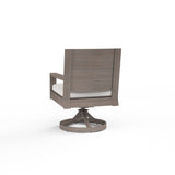 Laguna - Swivel Dining Chair, No Welt - Canvas Flax / Gray