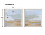 Abstract Coastline - Framed Prints (Set of 2)
