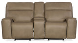 MS - Riverton Power Gliding Console Loveseat With Power Headrest And Lumbar