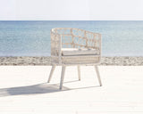 Dana - Rope Dining Chair, With Self Welt - Linen Canvas