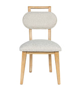 Ryder - Dining Chair - Chestnut Elm / Ant Brass / Tauple Boucle