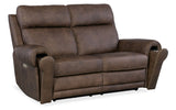 MS - Duncan Power Loveseat With Power Headrest & Lumbar - Dark Brown