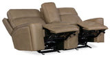 MS - Riverton Power Gliding Console Loveseat With Power Headrest And Lumbar