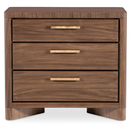 Eleana - Three Drawer Nightstand - Light Caramel