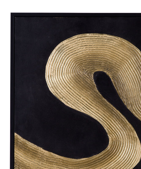 Connected Frame Canvas (Set of 2) - Black / Gold