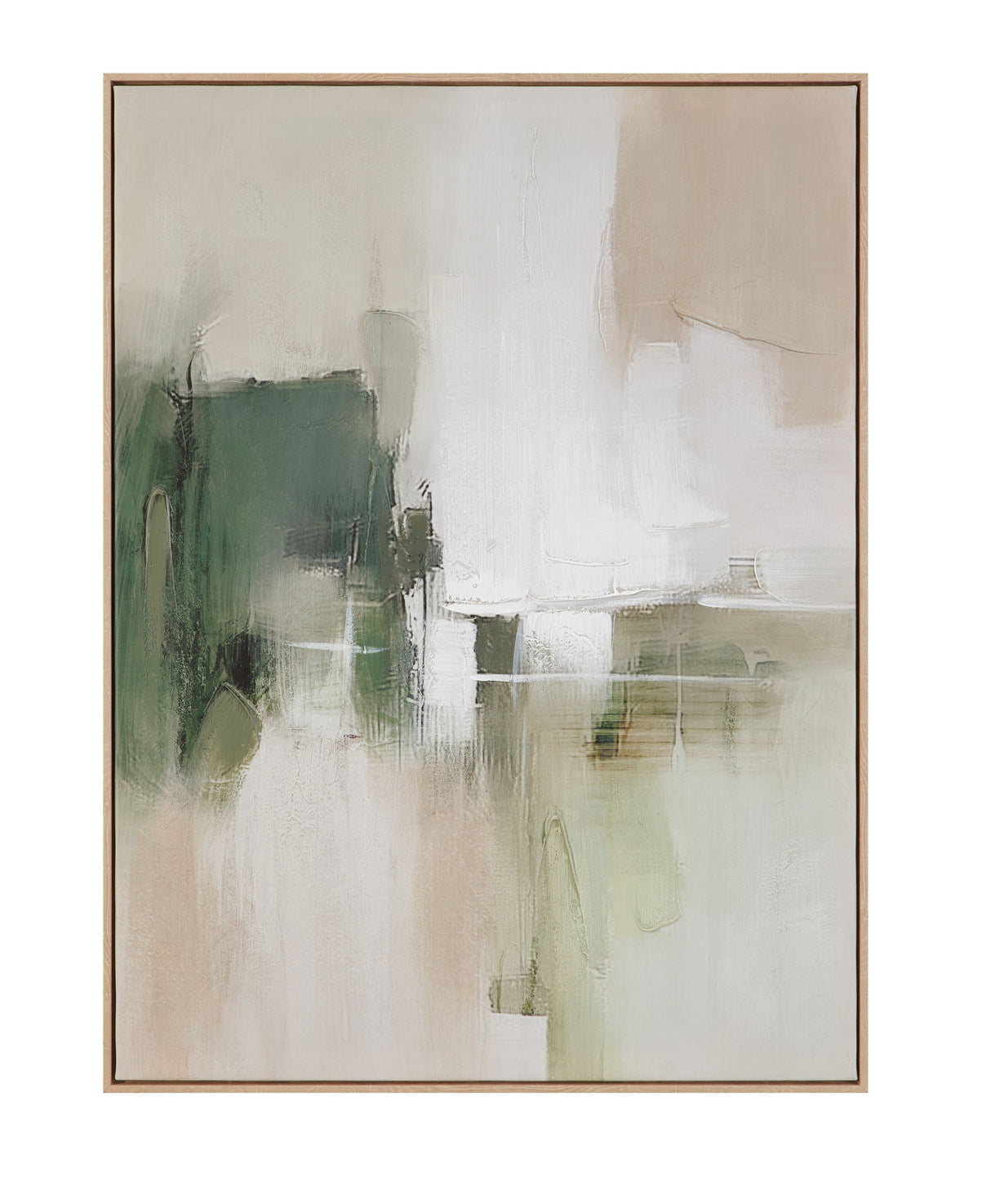 Verdant Horizon I Framed Canvas - Green