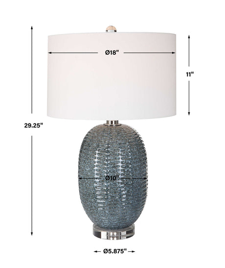 Caralina - Geometric Table Lamp - Gray