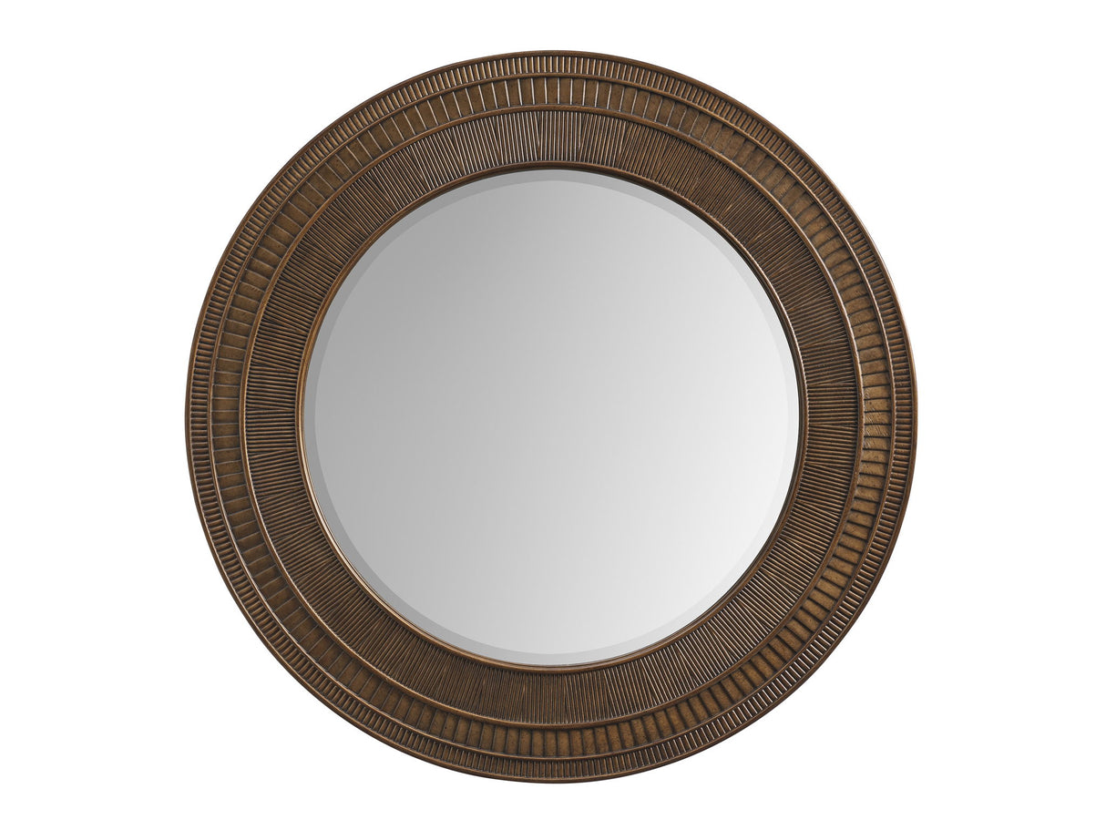 Montecito - Elana Round Mirror - Dark Brown