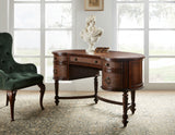 Charleston - Kidney Writing Desk - Dark Brown