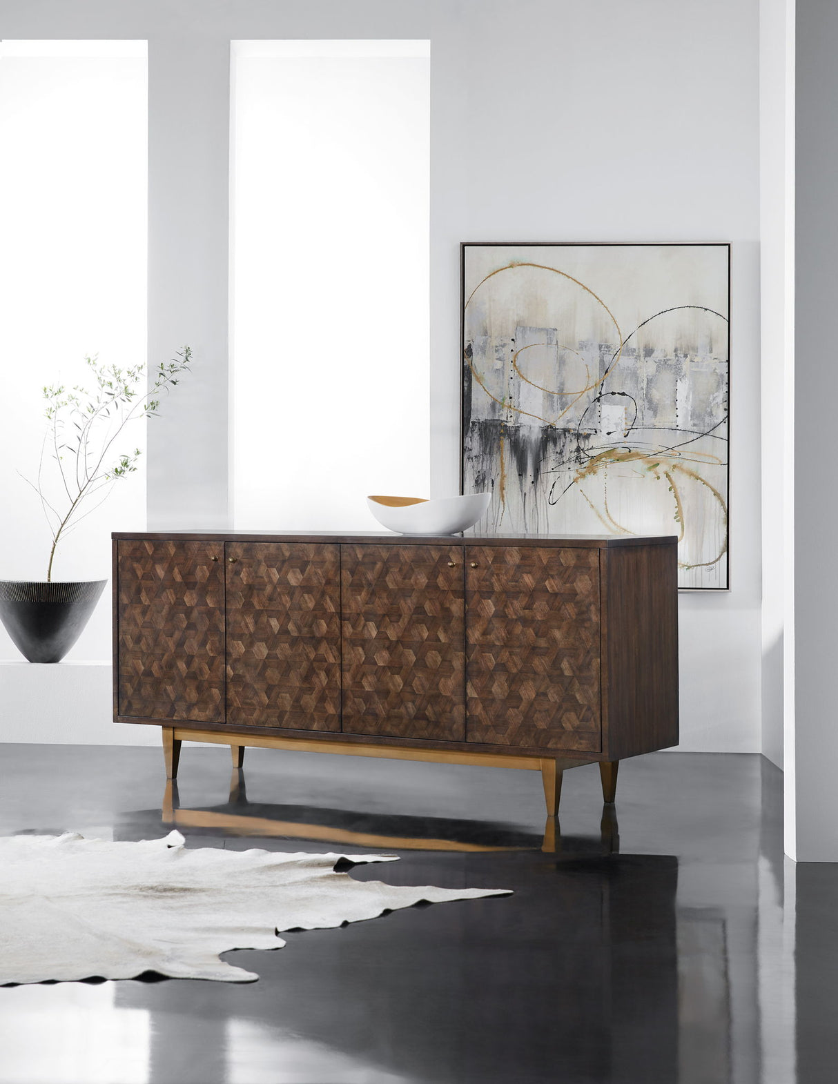 Melange - Alpine 4-Door Credenza