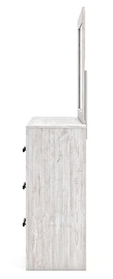 Cayboni - Dresser And Mirror - Whitewash