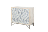 Leia - Bar Cabinet - White Mango / Ivory Bone / Gray