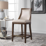 Purcell - Leather Counter Stool - Beige