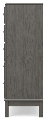 Mazing - Five Drawer Chest - Gray
