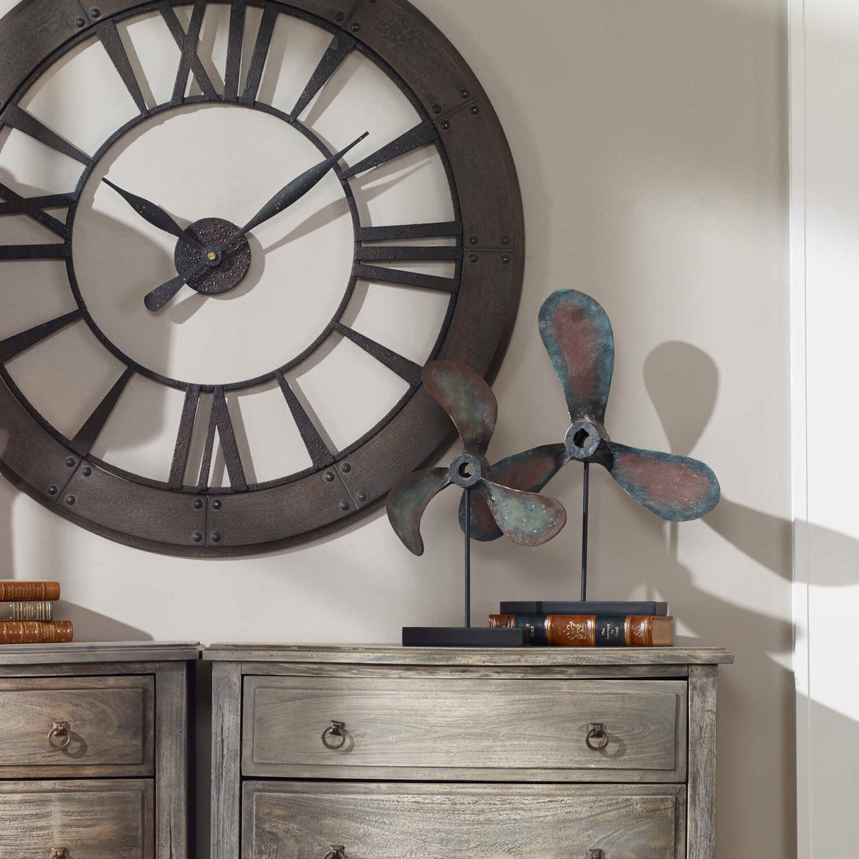 Propellers - Rust Sculptures, Set Of 2 - Black