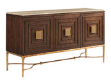 Silverado - Tiburon Sideboard With Stone Top - Dark Brown