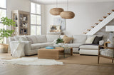 Amani - Rope And Glass Cocktail Table - Light Brown