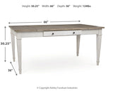 Skempton - RECT DRM Table w/Storage - White
