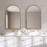 Arch Mirror - Lightly Antiqued Gold