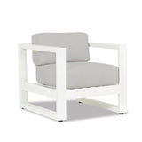 Newport - Club Chair, No Welt - Cast Silver / White