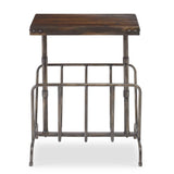 Sonora - Industrial Magazine Accent Table - Brown, Dark