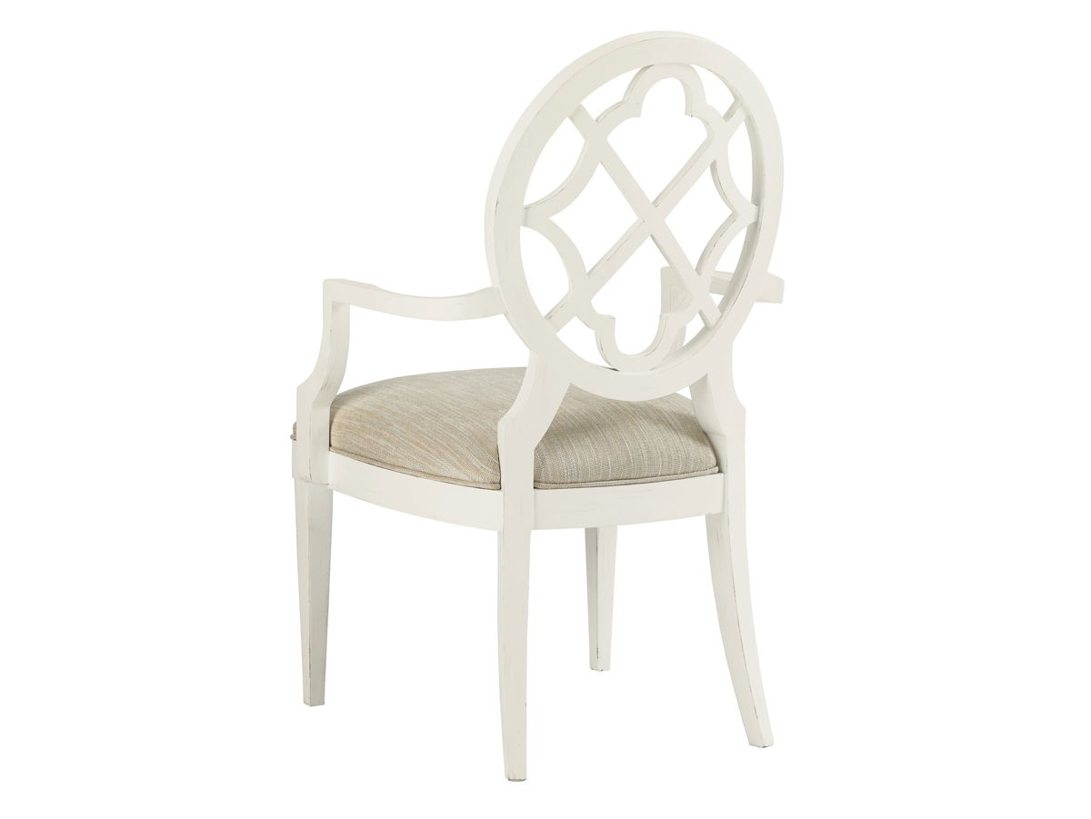 Ivory Key - Mill Creek Arm Chair - White / Beige