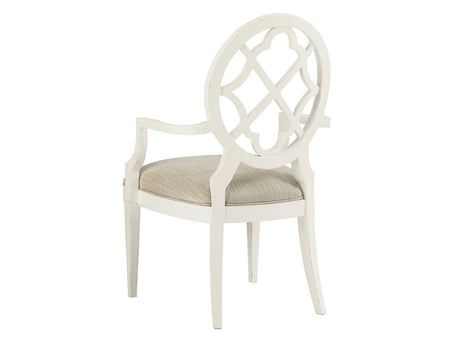 Ivory Key - Mill Creek Arm Chair - White / Beige