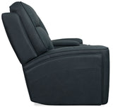 Riverton - Power Gliding Console Loveseat With Power Headrest And Lumbar - Black