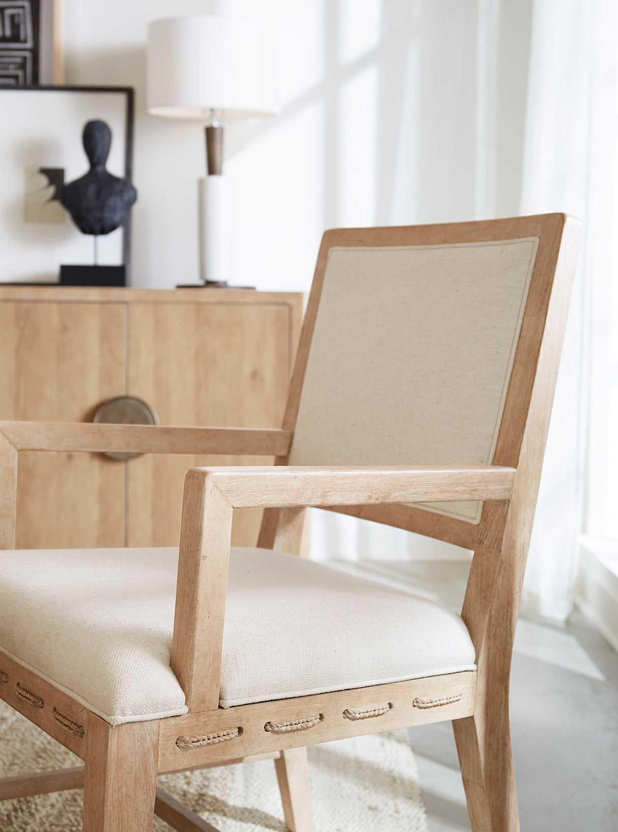 Retreat - Cane Back Arm Chair (Set of 2) - Beige