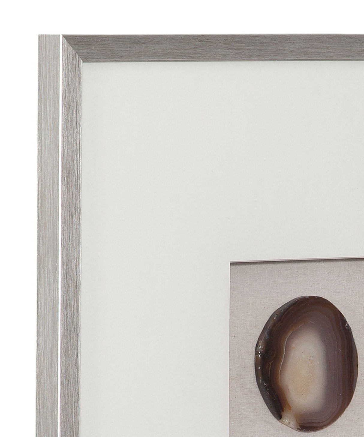 Agate Stone Wall Art - Dark Brown / White