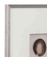 Agate Stone Wall Art - Dark Brown / White