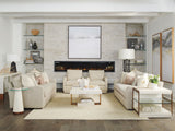 Carmel - Castlewood Glass Top Accent Table - Beige
