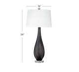 Glass Table Lamp - Black
