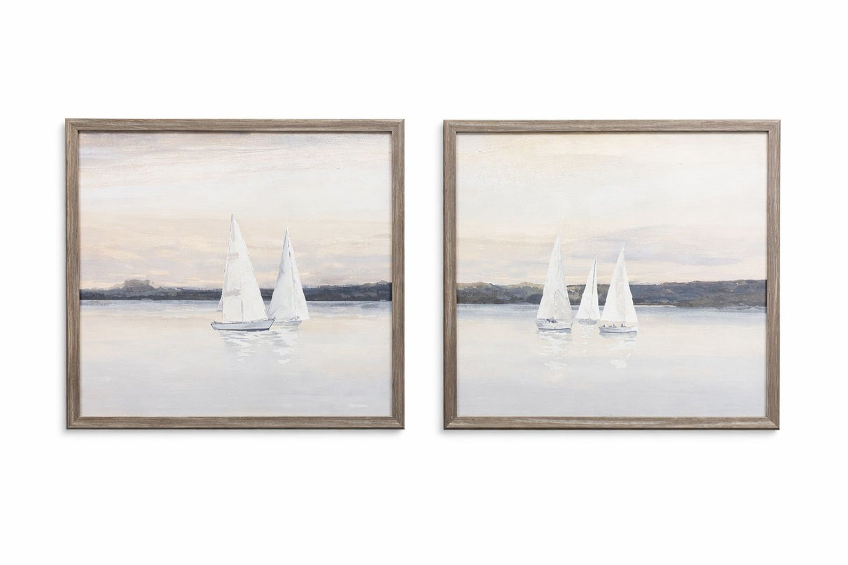 Twilight - Framed Print (Set of 2) - Beige