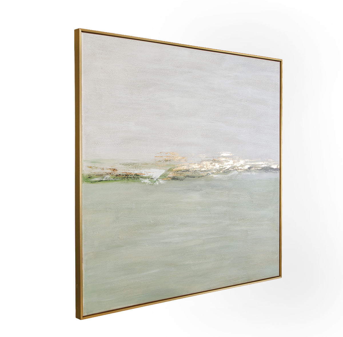 Coastal Horizon Framed Canvas - Green
