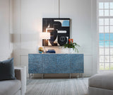 Signature Designs - Deepwater Media Console - White / Blue