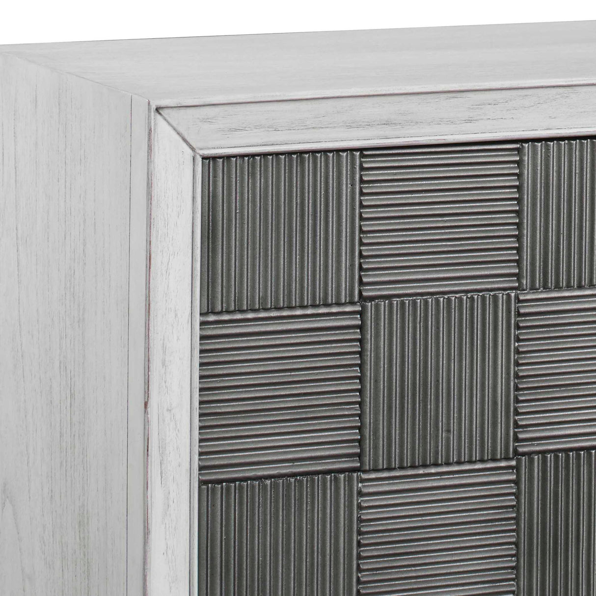 Checkerboard - 4 Door Cabinet - Gray