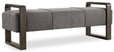 Curata - Upholstered Bench - Dark Gray