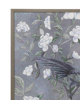 Birds & Blooms II Framed Print - Blue