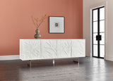 Melange - Passerine 4-Door Credenza - White