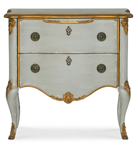 Melange - French 2-Drawer Chest - Pearl Silver