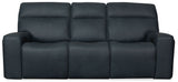 Riverton - Power Sofa With Power Headrest And Lumbar - Black